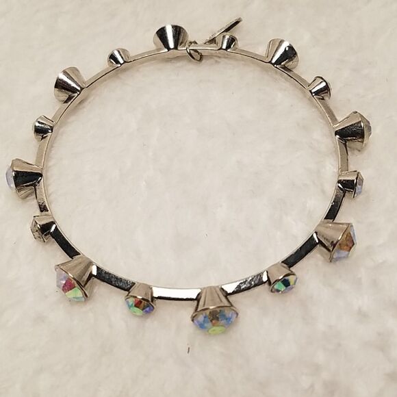 Natasha Silver Rhinestone Bracelet - Picture 3 of 5